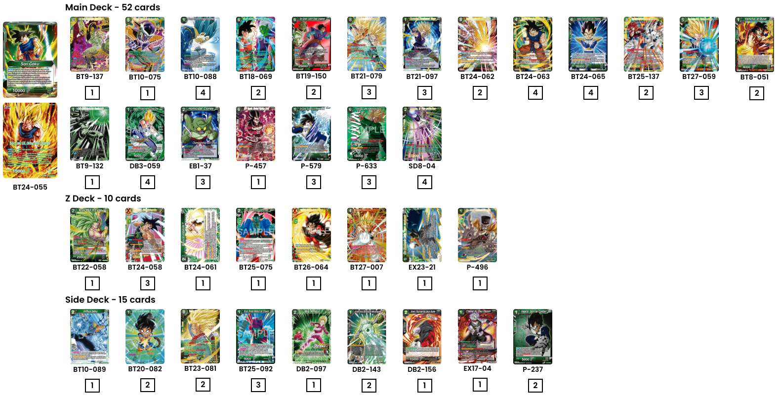 Decklist de Adam Miller