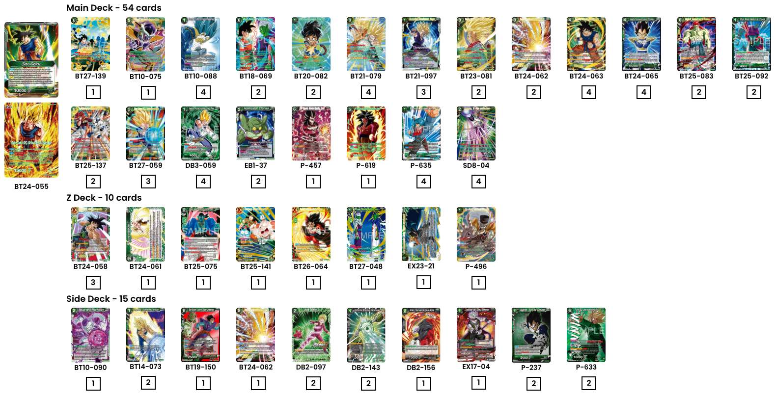 Decklist de BDNSEGA