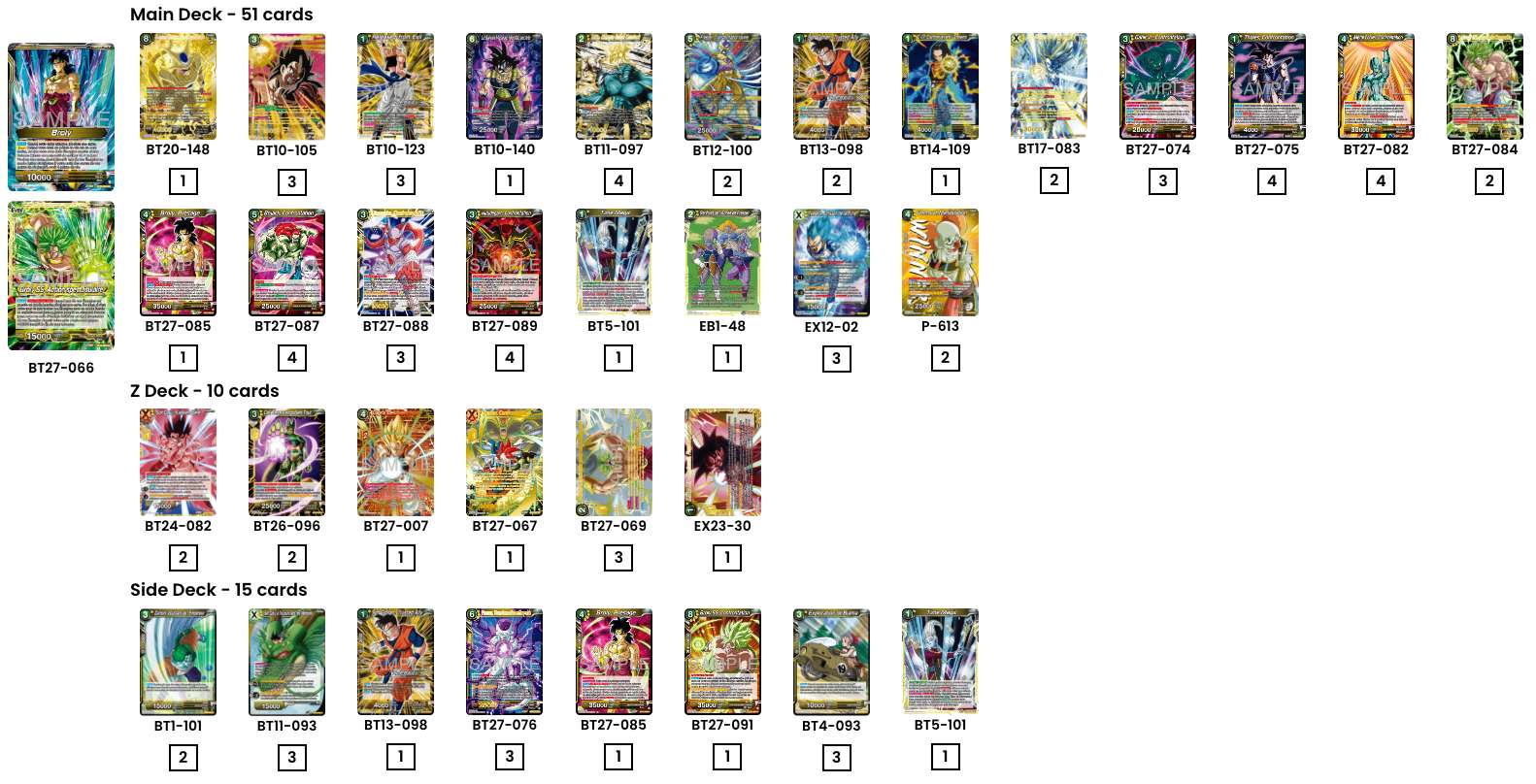 Decklist de Facundo