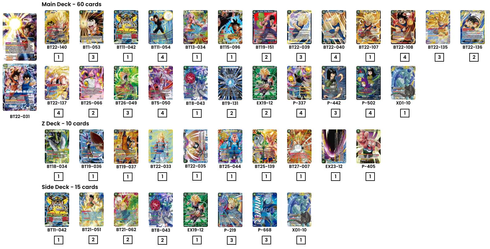 Decklist de Bigrig