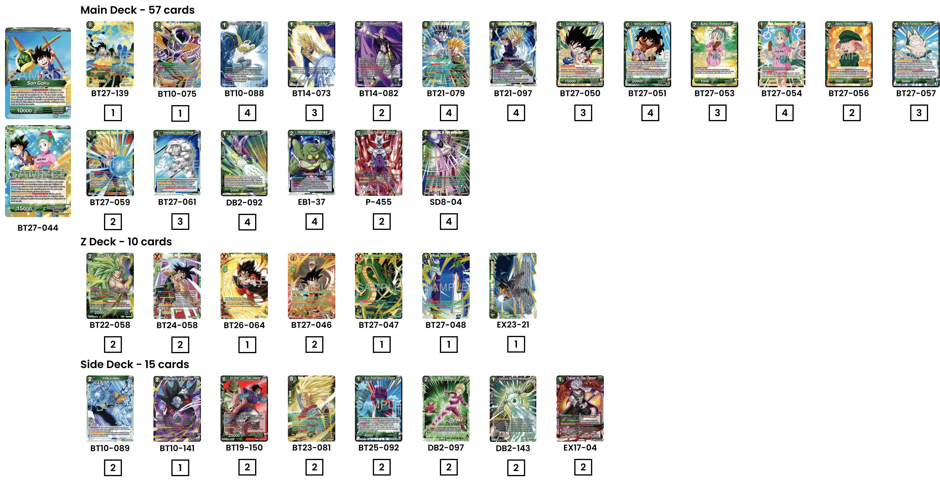 Decklist de Redninja
