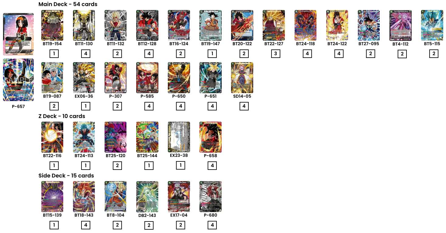 Decklist de Carter