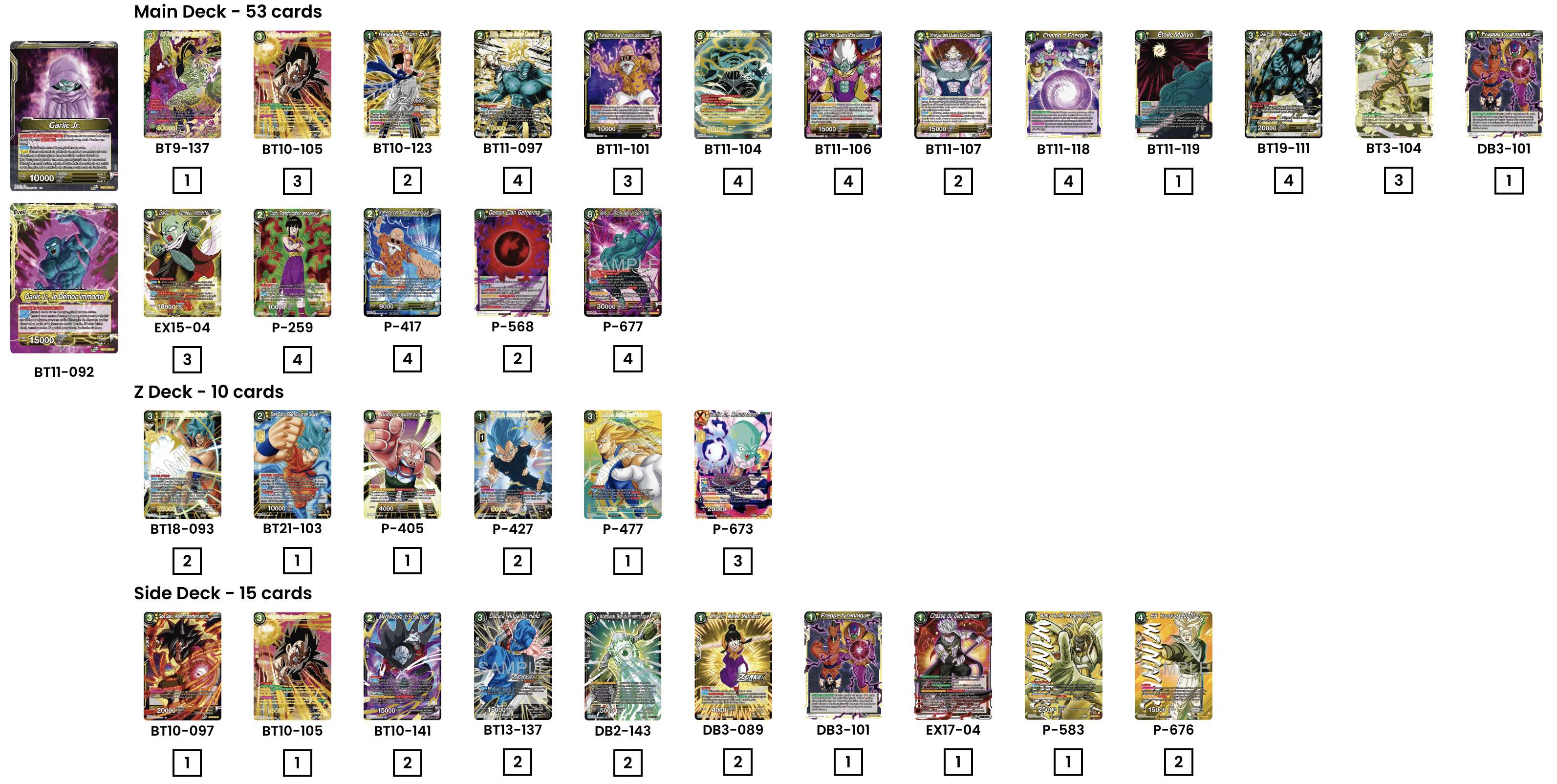 Decklist de Matt
