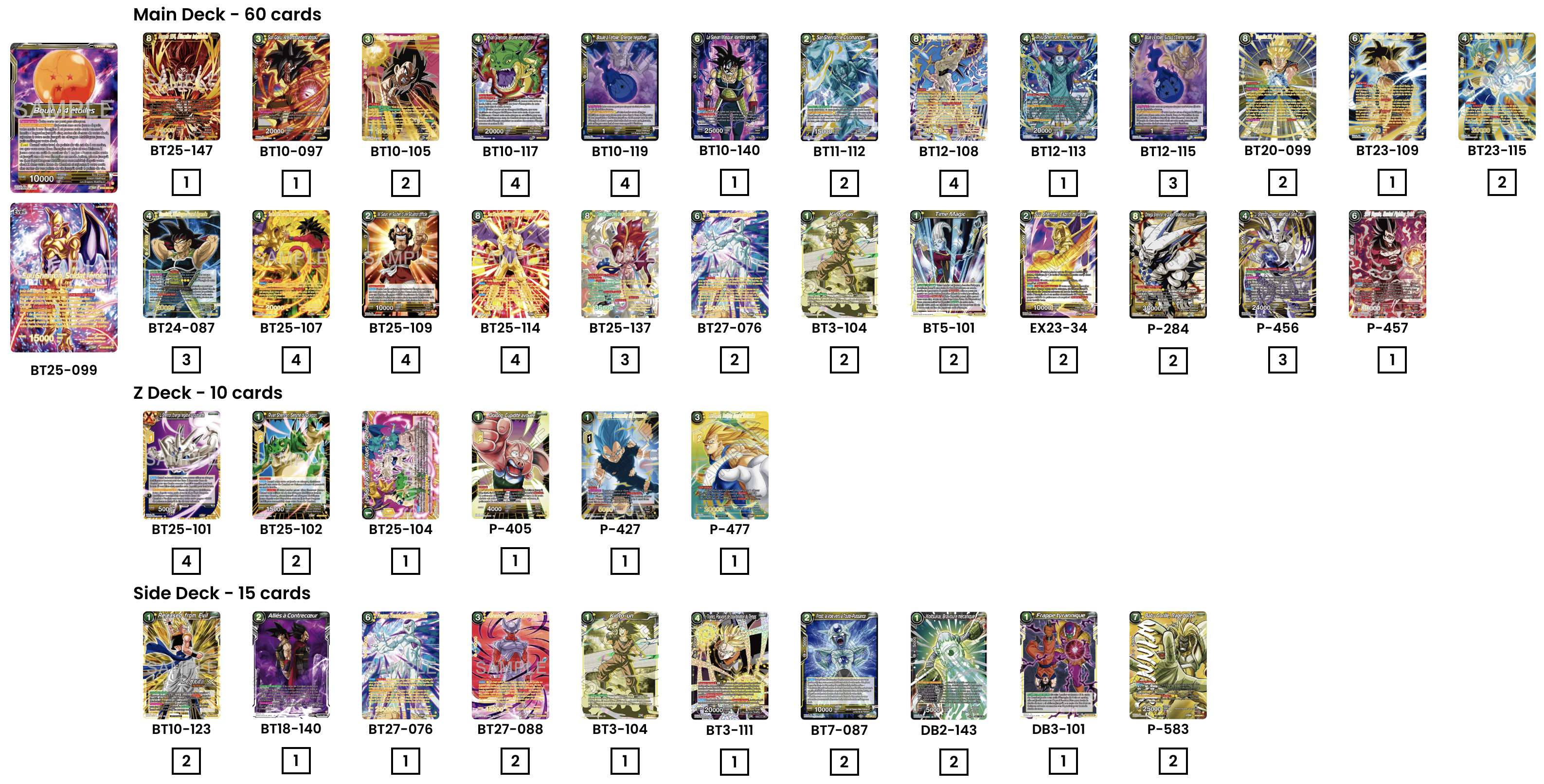Decklist de 