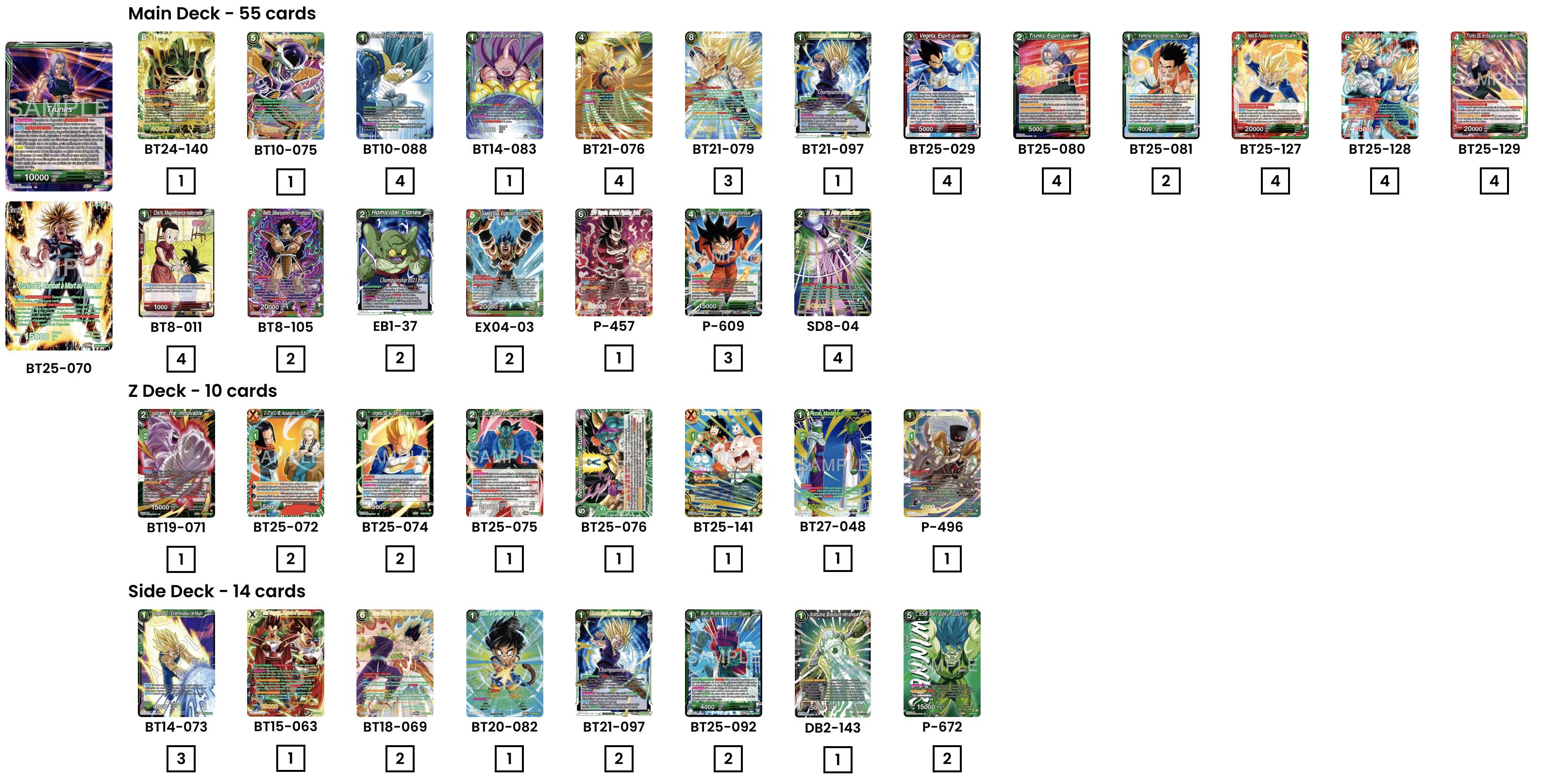 Decklist de 