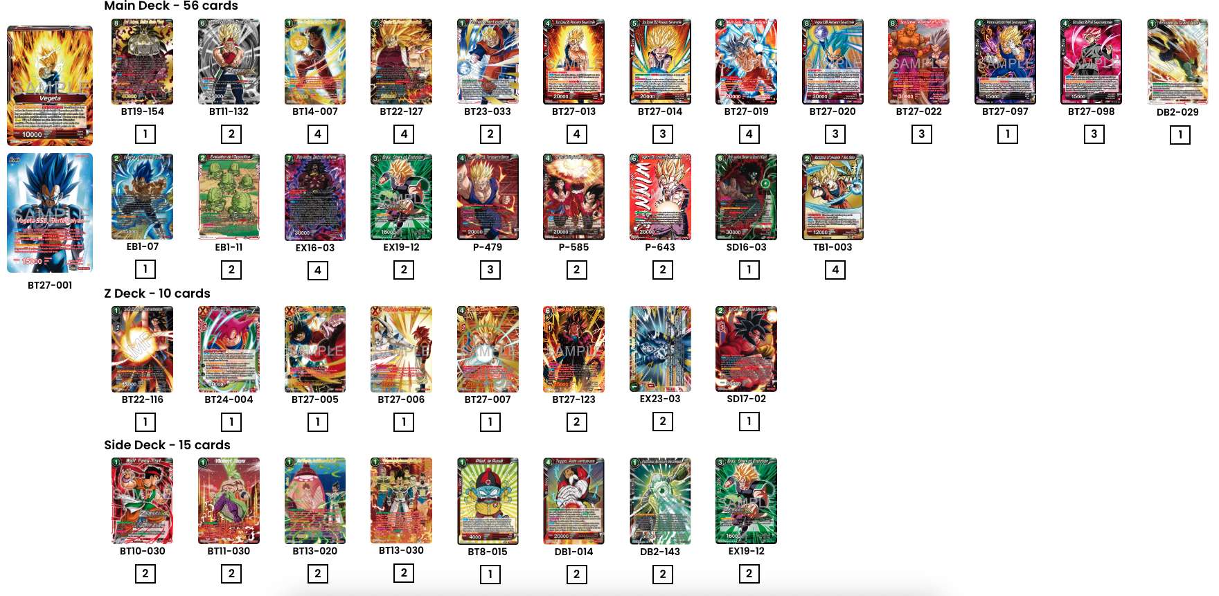 Decklist de BrianG