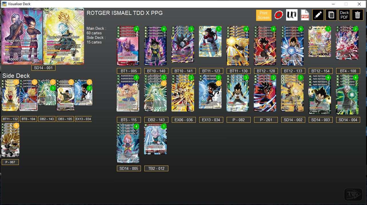 Decklist de Ismael Rotger