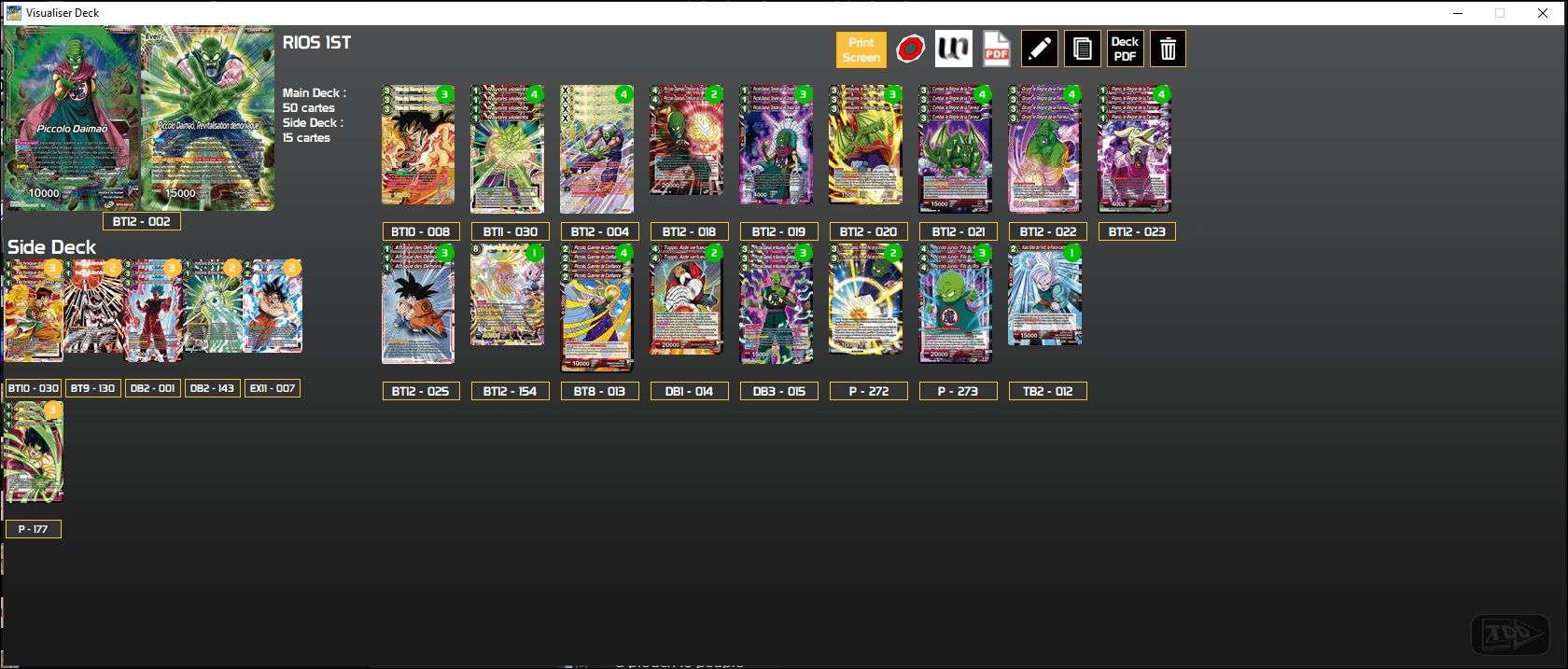 Decklist de Justin Rios