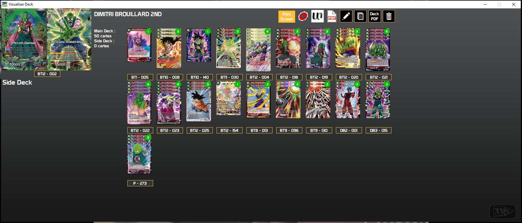 Decklist de Dimitri Brouillard