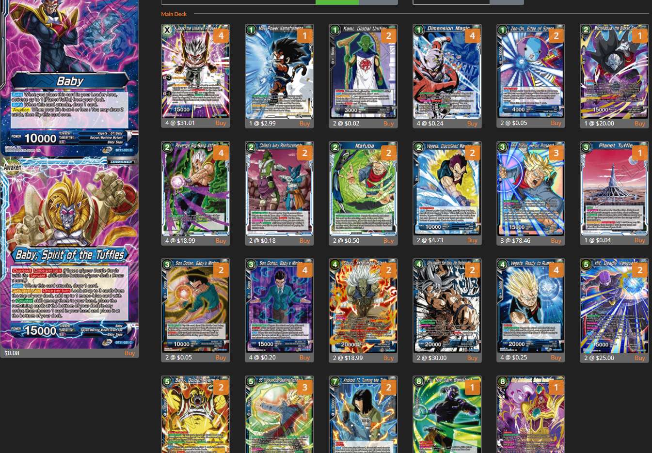 Decklist de Giancarlo Paradiso