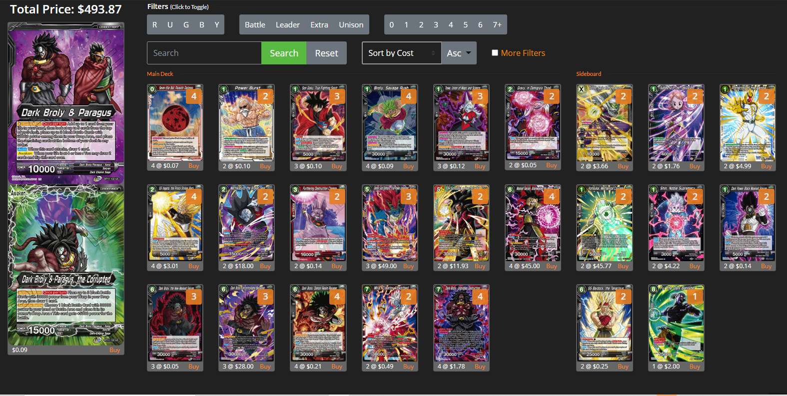 Decklist de Moises Yanac