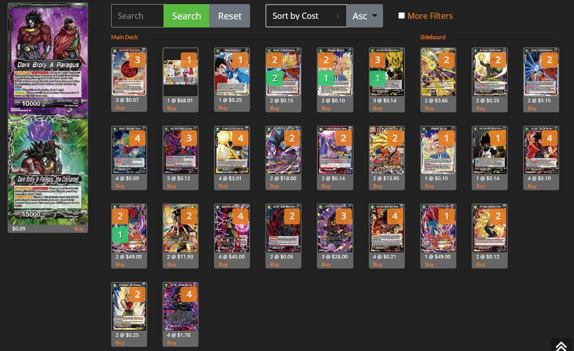 Decklist de Marquis McKinney