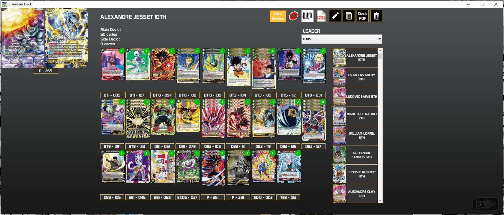 Decklist image · Alexandre jesset