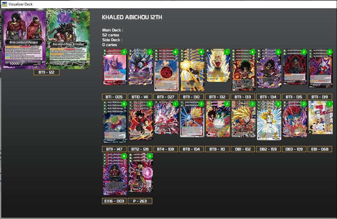 Decklist de Khaled Abichou