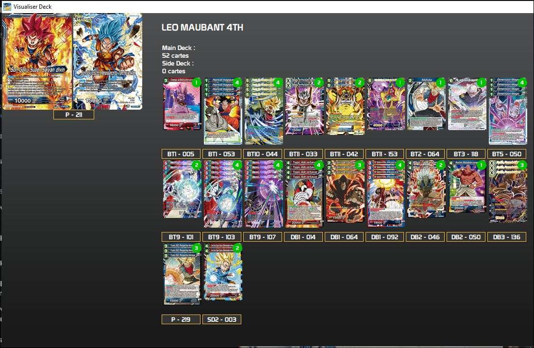 Decklist de Léo Maubant