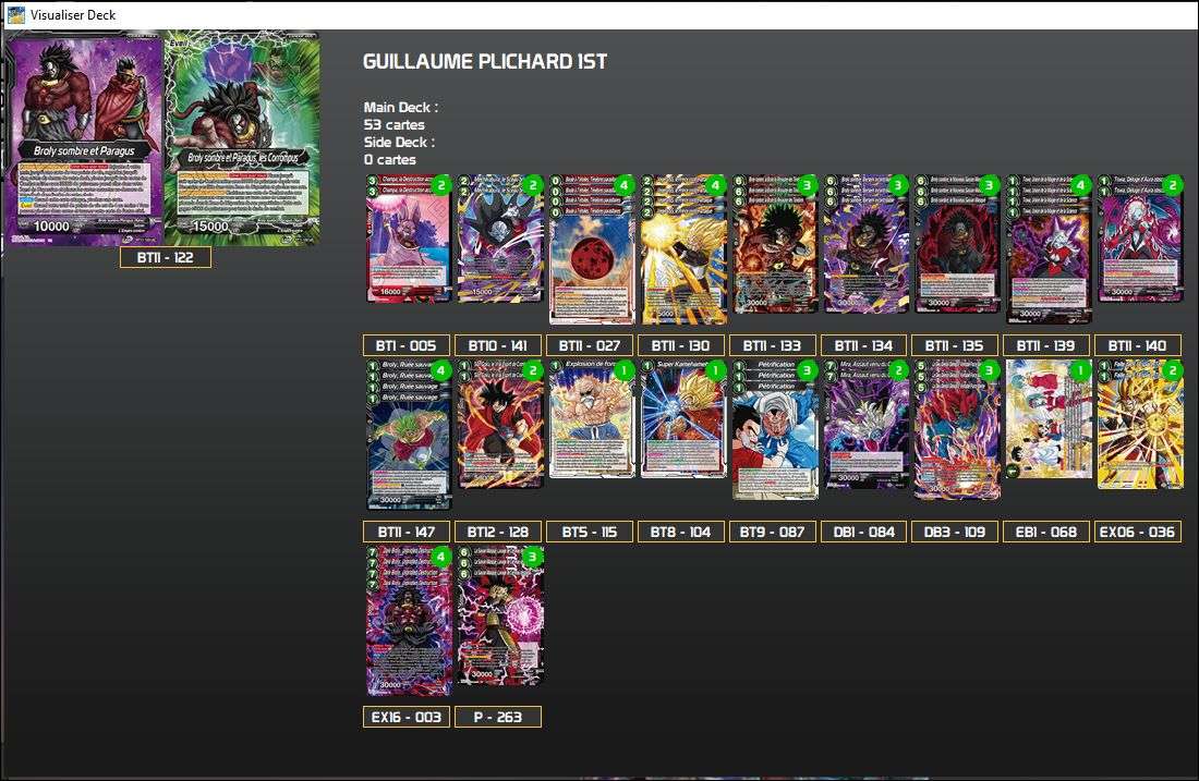 Decklist de Guillaume Plichard