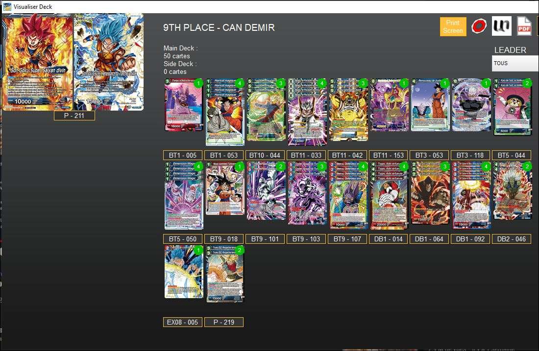 Decklist de Can Demir