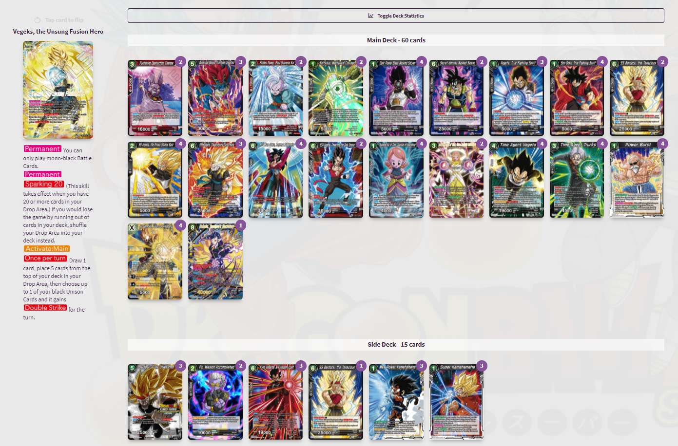 Decklist de Jacopo Toro