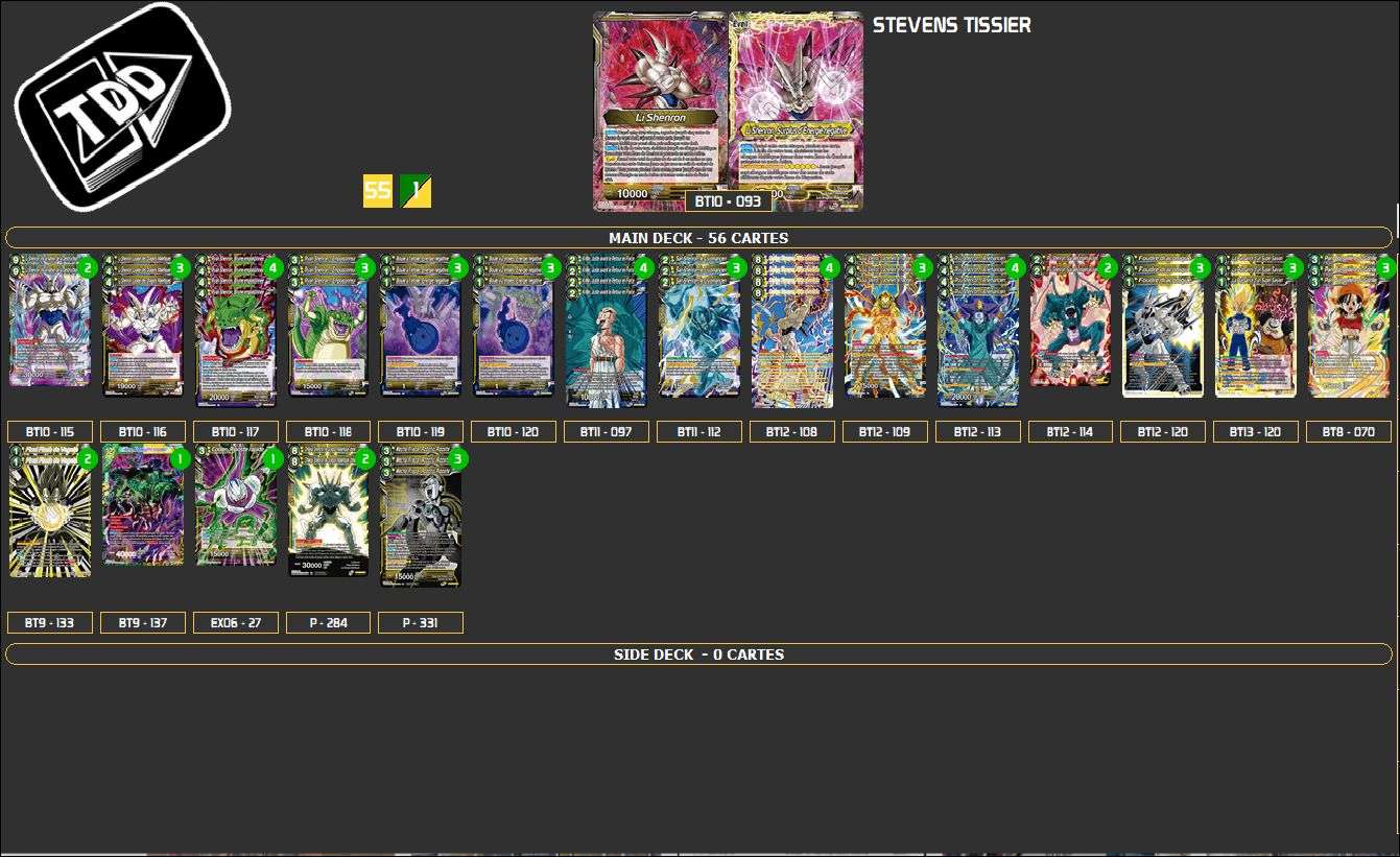 Decklist image · Stevens Tissier