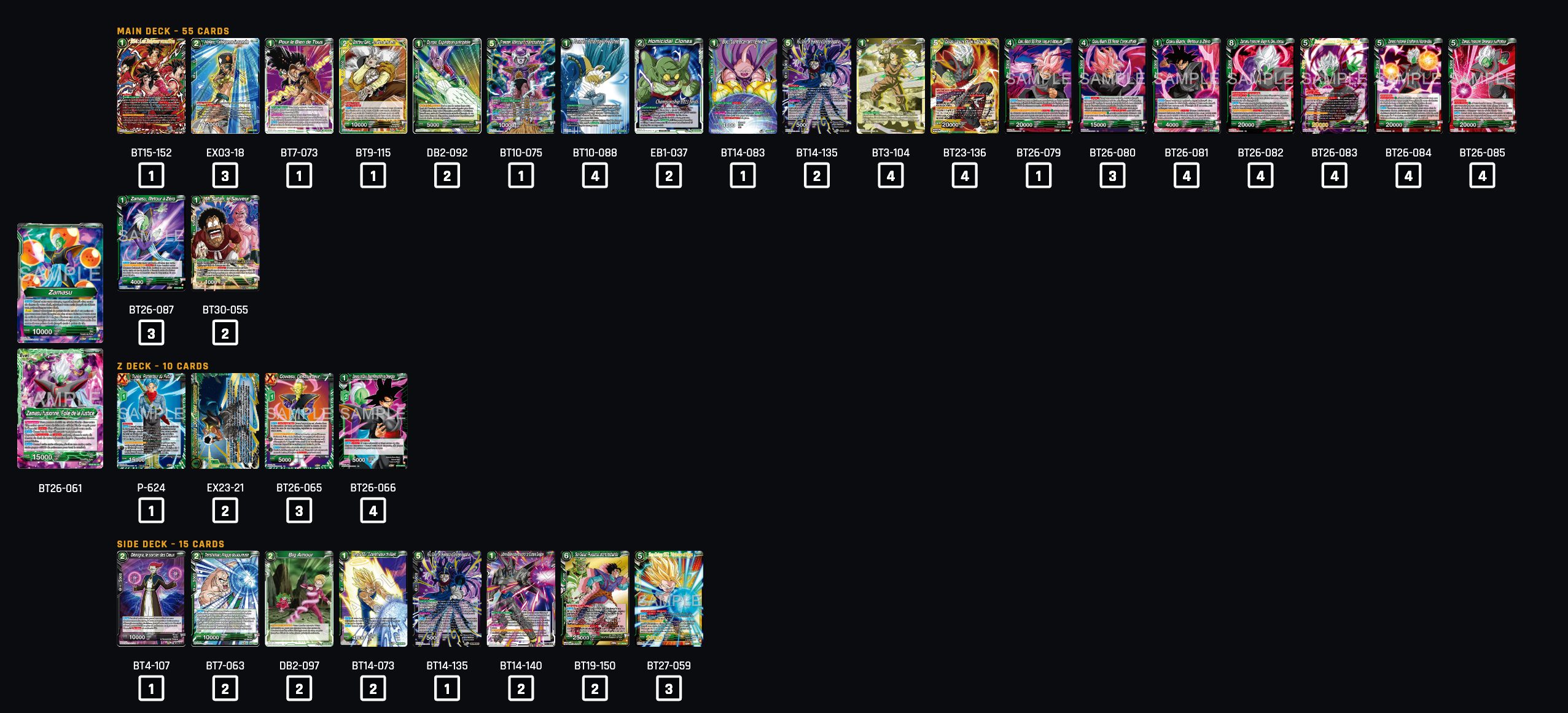 Decklist de Tim Hain