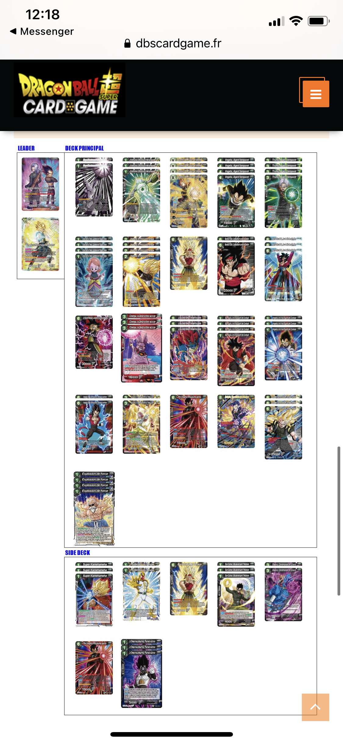 Decklist de Vincent Tancret