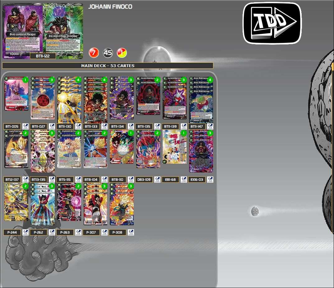 Decklist de Johann Finoco