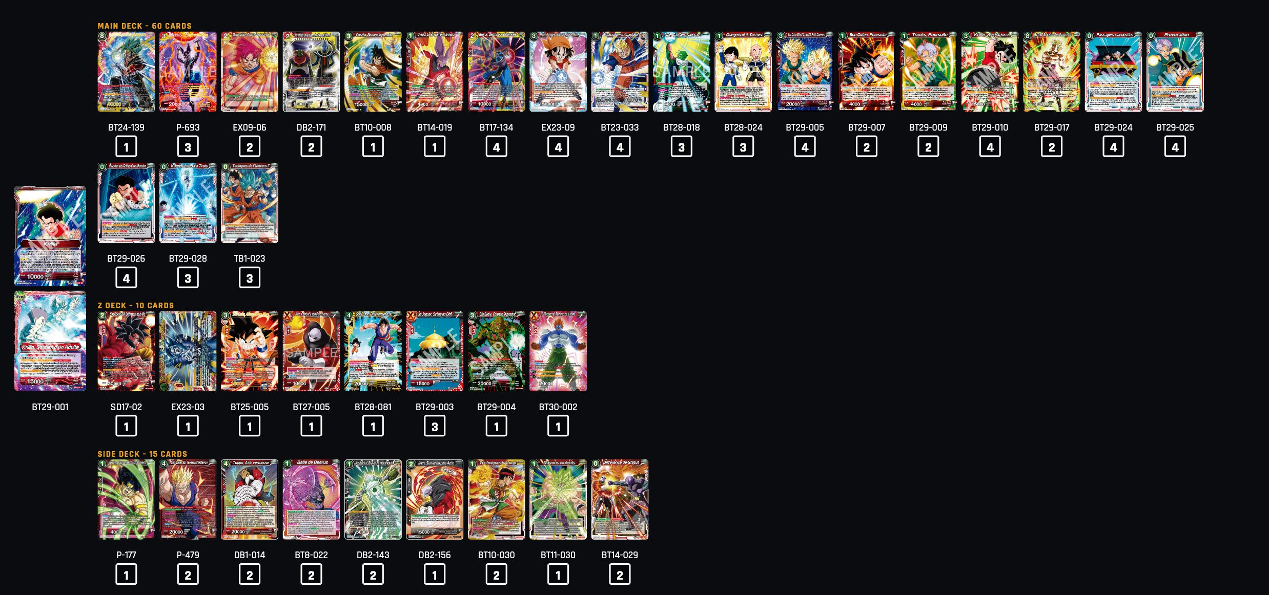 Decklist de CrimBlade