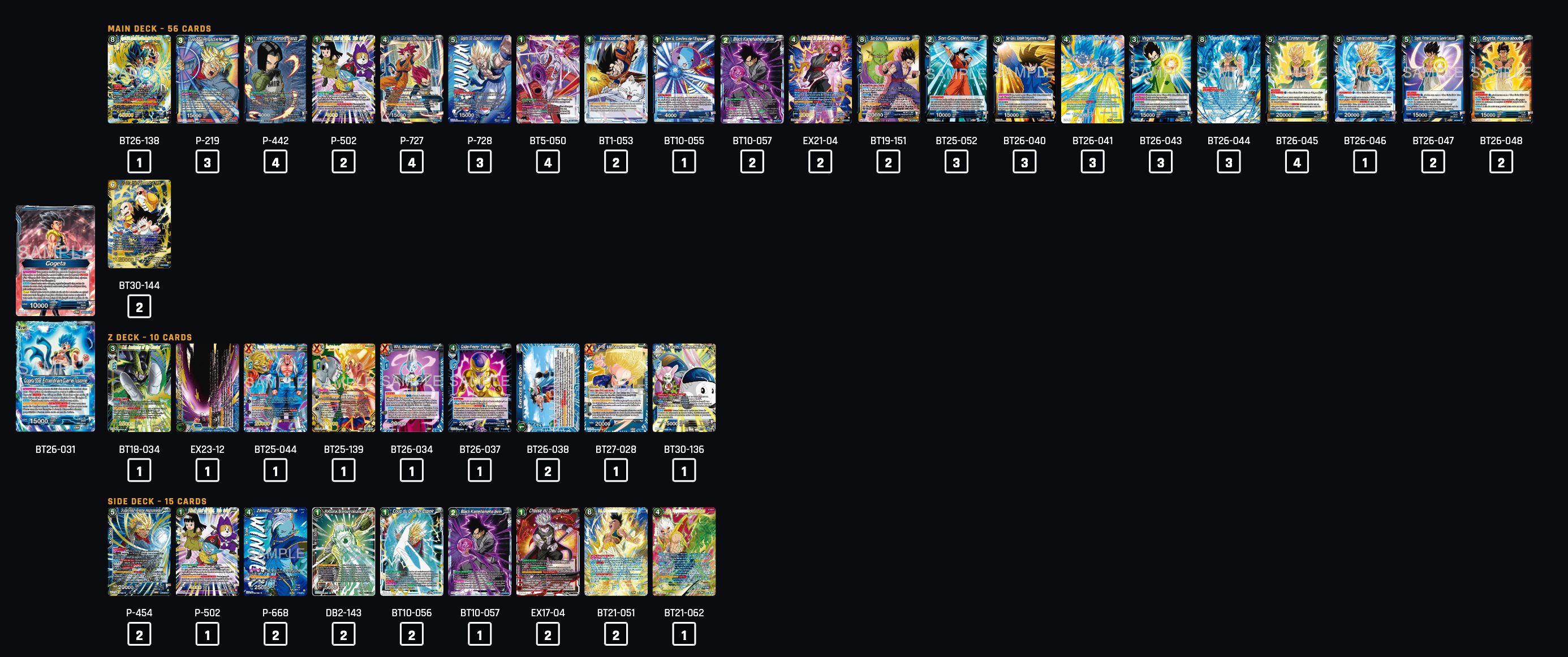 Decklist de Jacob Pulley