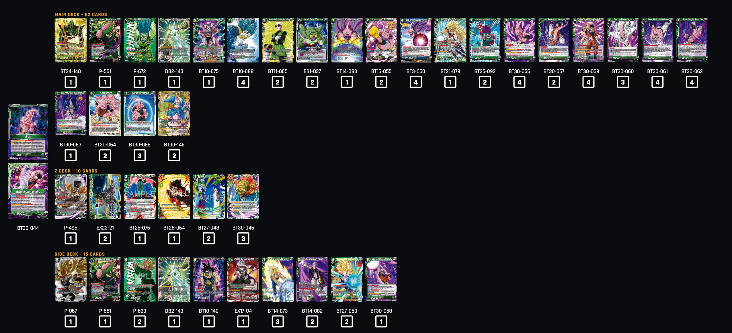 Decklist de Blake Miles