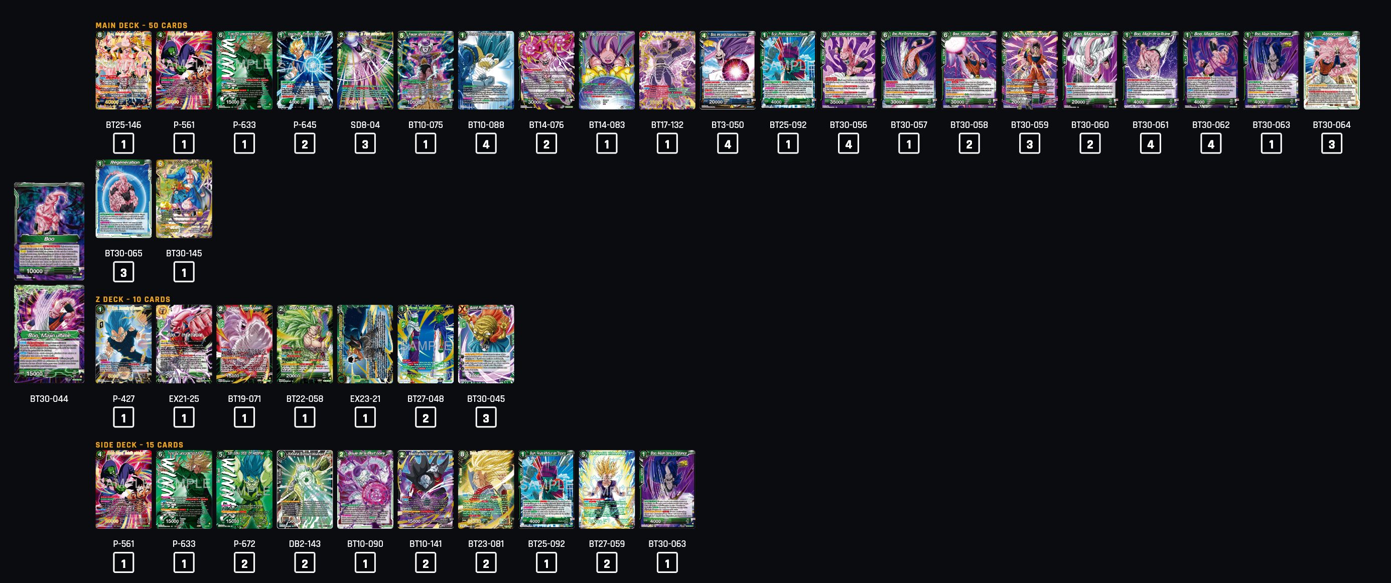 Decklist de Jed