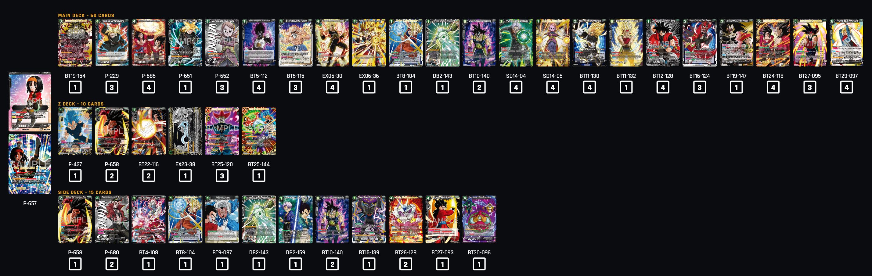 Decklist de Astromess