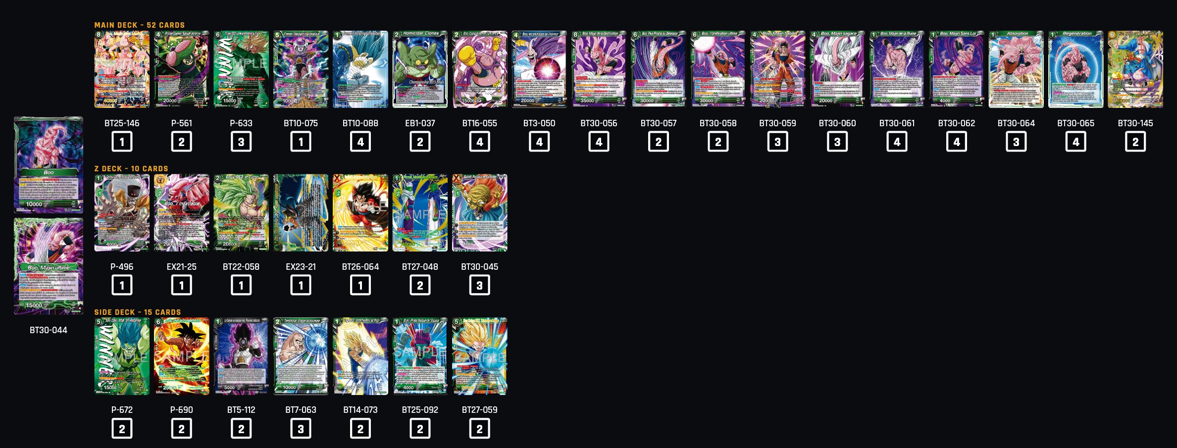 Decklist de Perfect Force Cell