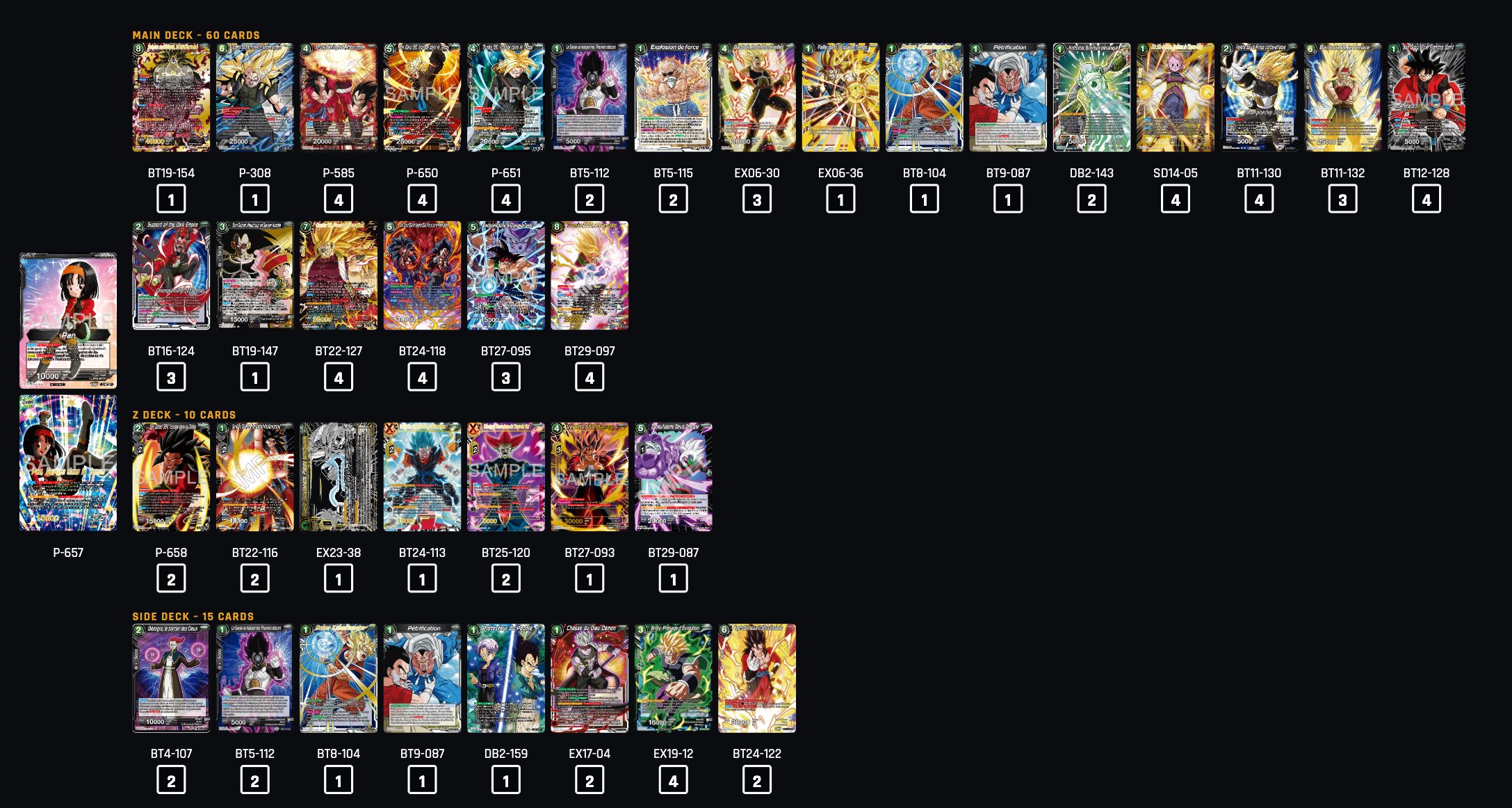 Decklist de Daniel