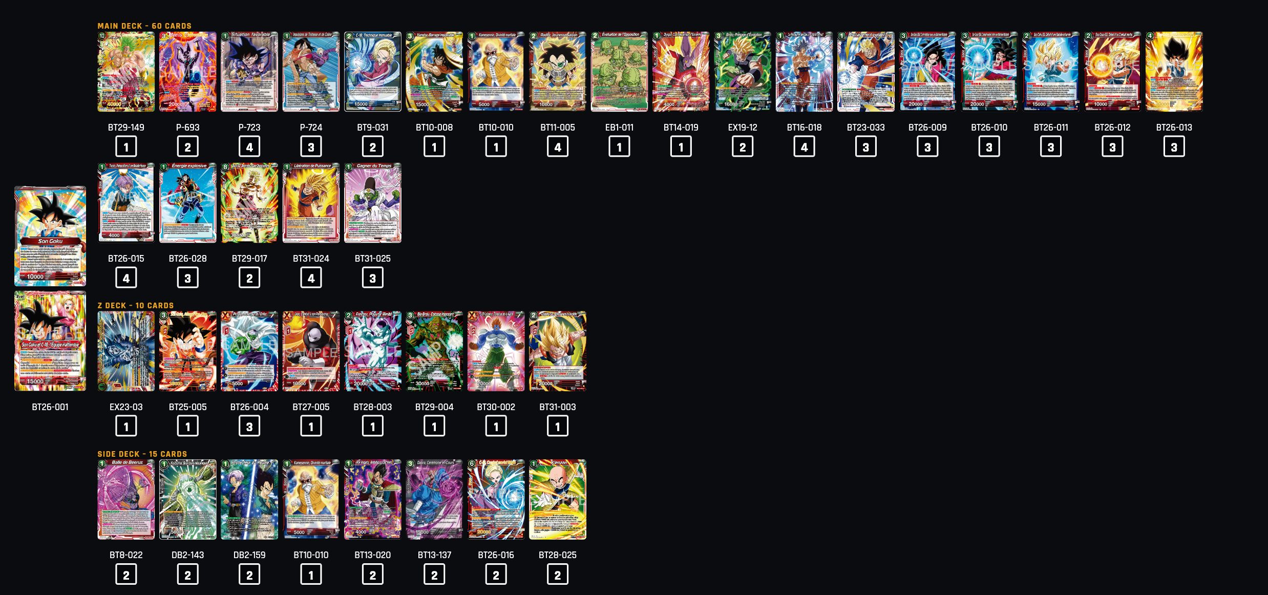 Decklist de Bradley Jones