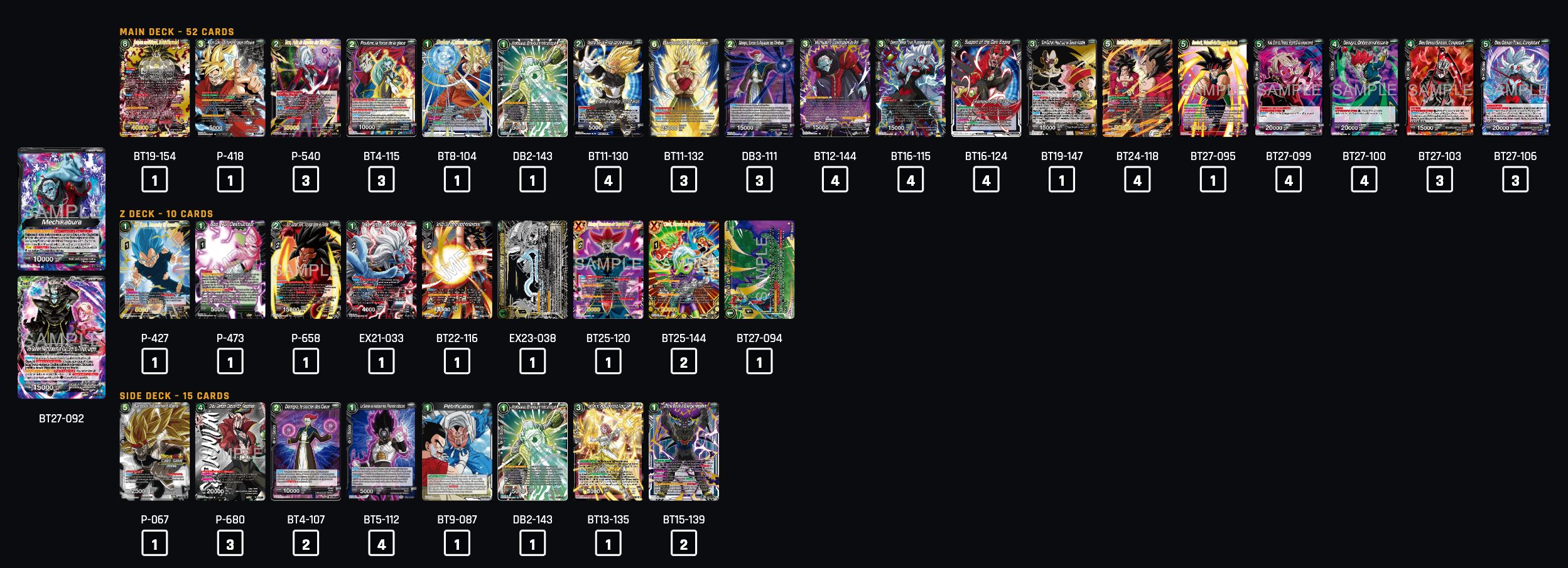 Decklist de SuperZion