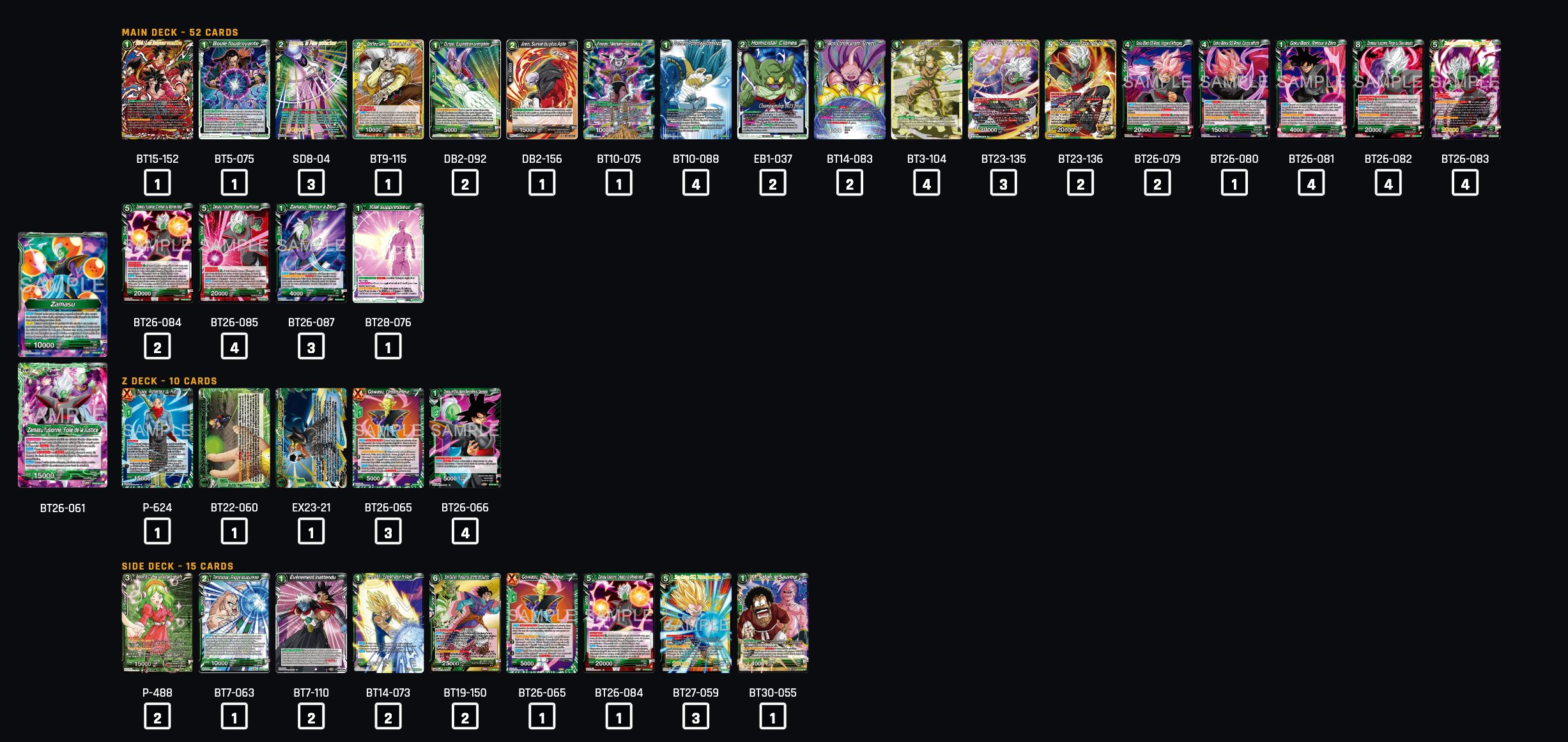 Decklist de AJ